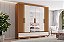 Roupeiro 06 Portas Kaian com Espelho - D347-221 - Cinamomo/Off White - Móveis Henn - Imagem 1
