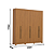 Roupeiro 06 Portas Dominic - D346-214 - Cinamomo - Moveis Henn - Imagem 7