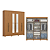 Roupeiro 06 Portas Dominic c/ Espelho - D346-221 - Cinamomo - Moveis Henn - Imagem 3