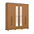 Roupeiro 06 Portas Dominic c/ Espelho - D346-221 - Cinamomo - Moveis Henn - Imagem 4
