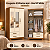 Roupeiro 91cm 03 Portas 02 Gavetas Açai c/ Espelho - DA133-221 - Cinamomo/Off White - Móveis Henn - Imagem 1