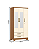 Roupeiro 91cm 03 Portas 02 Gavetas Açai c/ Espelho - DA133-221 - Cinamomo/Off White - Móveis Henn - Imagem 7