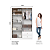 Roupeiro 04 Portas Vanila - Ref. I132-190 - Branco/Jequitiba - Moveis Henn - Imagem 5