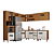 Cozinha Modulada 08 Pçs - Cinamomo/Off White - Linha Venaly - Henn - Imagem 3
