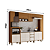 Cozinha Modulada 06 Pçs - Linha Venaly - Cinamomo/Off White - Moveis Henn - Imagem 4