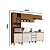 Cozinha Modulada 05 Pçs - Linha Venaly - Cinamomo/Off White - Móveis Henn - Imagem 4
