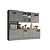 Cozinha Modulada 05 Pçs - Linha Americana - Cinza - Móveis Henn - Imagem 2
