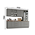 Cozinha Modulada 05 Pçs - Linha Americana - Cinza - Móveis Henn - Imagem 3