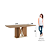 Mesa Retangular Valine 200cm - Ref. SC141 - Nature - Móveis Henn - Imagem 4