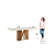Mesa Retangular Valine 200cm - Ref. SC142 - Off White - Móveis Henn - Imagem 4