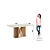 Mesa Retangular Valine 160cm - Ref. SC143 - Off White - Móveis Henn - Imagem 4