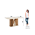 Mesa Retangular Valine 160cm - Ref. SC145 - Off White - Móveis Henn - Imagem 4