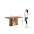 Mesa Retangular Valine 160cm - Ref. SC140 - Nature - Móveis Henn - Imagem 4