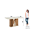 Mesa Retangular Valine 160cm - Ref. SC140 - Off White - Móveis Henn - Imagem 4