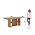 Mesa Retangular Vivian 200cm - Ref. SC147 - Nature - Móveis Henn - Imagem 4