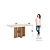 Mesa Retangular Dinah 160cm - Ref. SC151 - Off White - Móveis Henn - Imagem 4