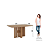 Mesa Retangular Dinah 160cm - Ref. SC149 - Nature - Móveis Henn - Imagem 4