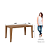 Mesa Retangular Vitoria 160cm - Ref. S229 - Nature - Móveis Henn - Imagem 4