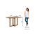 Mesa Retangular Natali 120cm - Ref. SC157 - Nature - Móveis Henn - Imagem 4