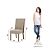 Par de Cadeiras Anne - Ref. S33-535 - Corano Caramelo / Creme - Moveis Henn - Imagem 6