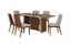 Conjunto de Mesa Vivian 200cm c/ Vidro e cantos Arredondados + 06 Cadeiras Pietra caramelo/Creme - Móveis Henn - Imagem 2