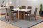 Conjunto de Mesa Dinah 160cm c/ Vidro e canto Reto + 06 Cadeiras Bella Amendoa - Móveis Henn - Imagem 1