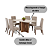 Conjunto de Mesa Dinah 160cm c/ Vidro e cantos Arredondados + 06 Cadeiras Nina Creme - Móveis Henn - Imagem 2