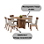 Conjunto de Mesa Dinah 160cm c/ Vidro e cantos Arredondados + 06 Cadeiras Isa plus - Móveis Henn - Imagem 2