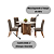 Conjunto de Mesa Dinah 120cm c/ Vidro e cantos Arredondado + 04 Cadeiras Bella Amendoa - Móveis Henn - Imagem 2