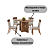 Conjunto de Mesa Dinah 120cm c/ Vidro e cantos Arredondado + 04 Cadeiras Isa Plus - Móveis Henn - Imagem 2