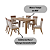 Conjunto de Mesa Vittoria 160cm + 06 Cadeiras Isa Plus Caramelo/Linho - Móveis Henn - Imagem 2