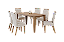 Conjunto de Mesa Vittoria 160cm + 06 Cadeiras Bella Linho - Móveis Henn - Imagem 2