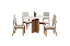 Conjunto de Mesa Kira 120cm + 04 Cadeiras Milla Linho - Móveis Henn - Imagem 2