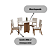 Conjunto de Mesa Kira 120cm + 04 Cadeiras Milla Linho - Móveis Henn - Imagem 2