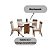 Conjunto de Mesa Kira 120cm + 04 Cadeiras Isa Plus Caramelo/Linho - Móveis Henn - Imagem 2