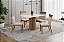 Conjunto de Mesa Kira 120cm + 04 Cadeiras Isa Plus Caramelo/Linho - Móveis Henn - Imagem 1