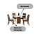 Conjunto de Mesa Kira 120cm + 04 Cadeiras Isa Bege - Móveis Henn - Imagem 2