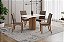 Conjunto de Mesa Kira 120cm + 04 Cadeiras Isa Bege - Móveis Henn - Imagem 1