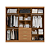 Roupeiro 250cm 06 Portas 04 Gavetas - Ref. T585 - Canela - Kappesberg - Imagem 5