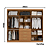 Roupeiro 250cm 06 Portas 04 Gavetas - Ref. T585 - Canela - Kappesberg - Imagem 7