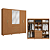 Roupeiro 250cm 06 Portas 04 Gavetas c/ Pés e Espelhos - Ref. CB01T585 - Canela - Kappesberg - Imagem 3