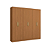Roupeiro 230cm 06 Portas 02 Gavetas - Ref. T584 - Canela - Kappesberg - Imagem 4
