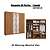 Roupeiro 230cm 06 Portas 02 Gavetas c/ Pés e Espelhos - Ref. CB01T584 - Canela - Kappesberg - Imagem 2