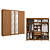 Roupeiro 230cm 06 Portas 02 Gavetas c/ Pés e Espelhos - Ref. CB01T584 - Canela - Kappesberg - Imagem 3
