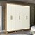Roupeiro 230cm 06 Portas 02 Gavetas c/ Pés - Ref. CB03T584 - Canela/Off White - Kappesberg - Imagem 1