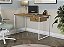 Mesa Secretária 118cm com Gaveta - Ref. LI002/LI005 - Canela/Branco - Linha Industrial - Kappesberg - Imagem 1