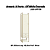 Armario 01 Porta 02 Gavetas - Ref. LI051 - Off White/Dourado - Kappesberg - Imagem 2