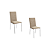 Par de Cadeiras Amsterdã - Ref. 2C091-CR - Linho Fendi - Kappesberg Crome - Imagem 2