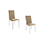 Par de Cadeiras Amsterdã - Ref. 2C091-NK - Corino Capuccino - Kappesberg Crome - Imagem 2