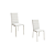 Par de Cadeiras Amsterdã - Ref. 2C091-NK - Corino Branco - Kappesberg Crome - Imagem 2